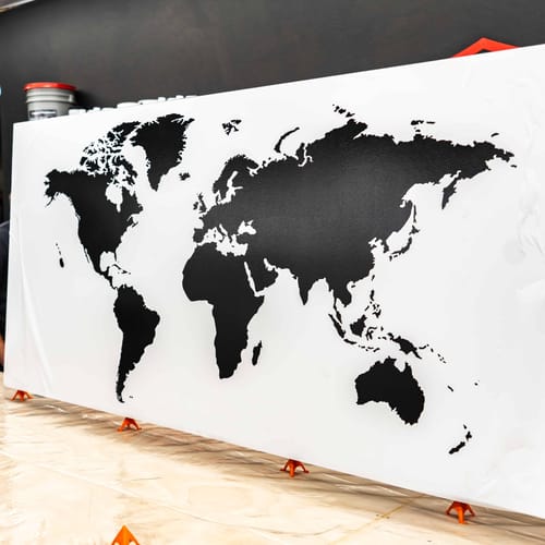 World Map Stencil