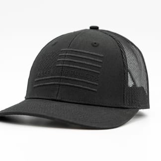 Black Embroidered Flag Hat